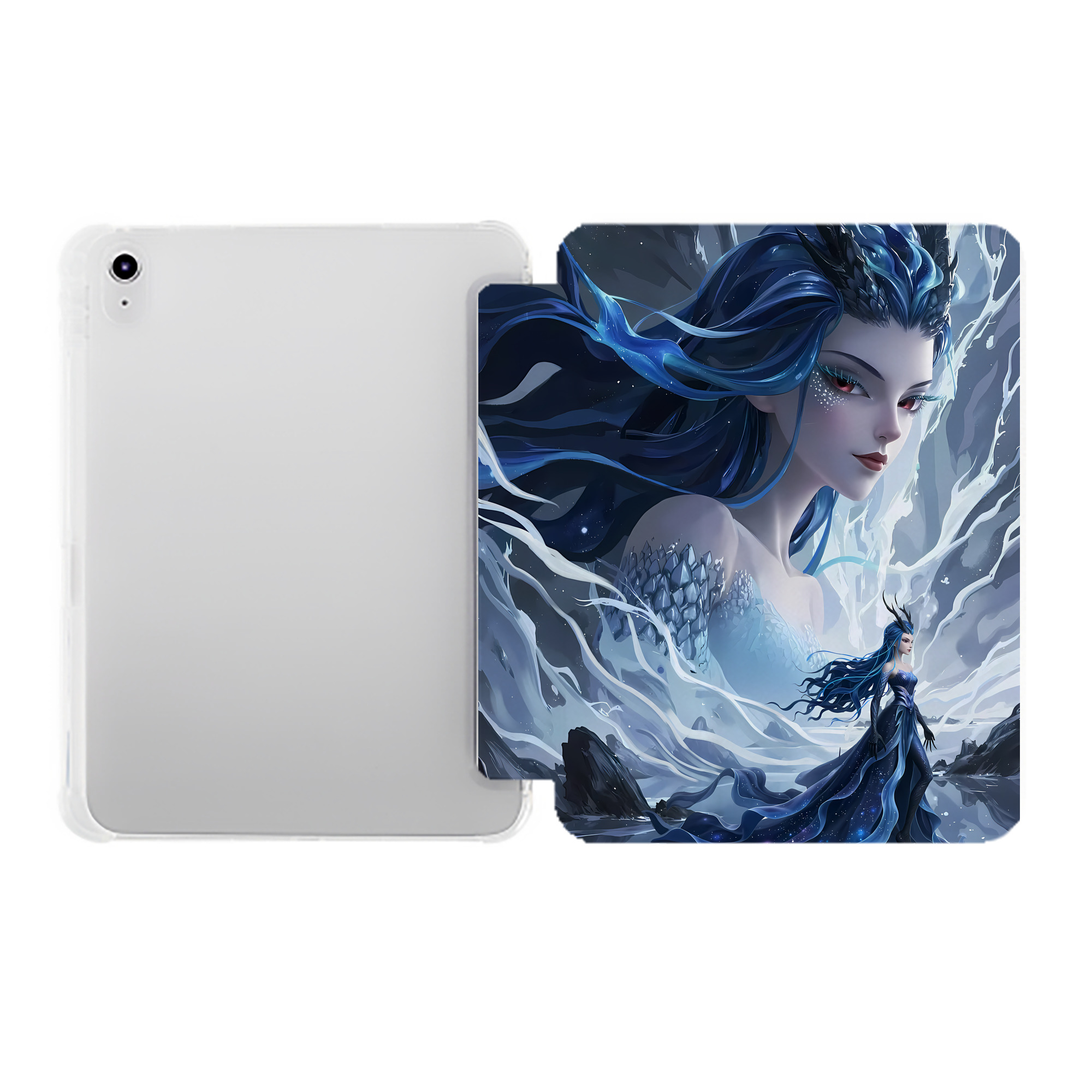（画像用） Ne Zha 2 ナタ 魔童の大暴れ IPad ケース ペン収納付き 三つ折りスタンド PUレザー×シリコン 対応機種9.5/10.5/10.9インチ